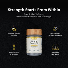 Snap Supplements organic Nigella seeds close-up show natural nutrition.