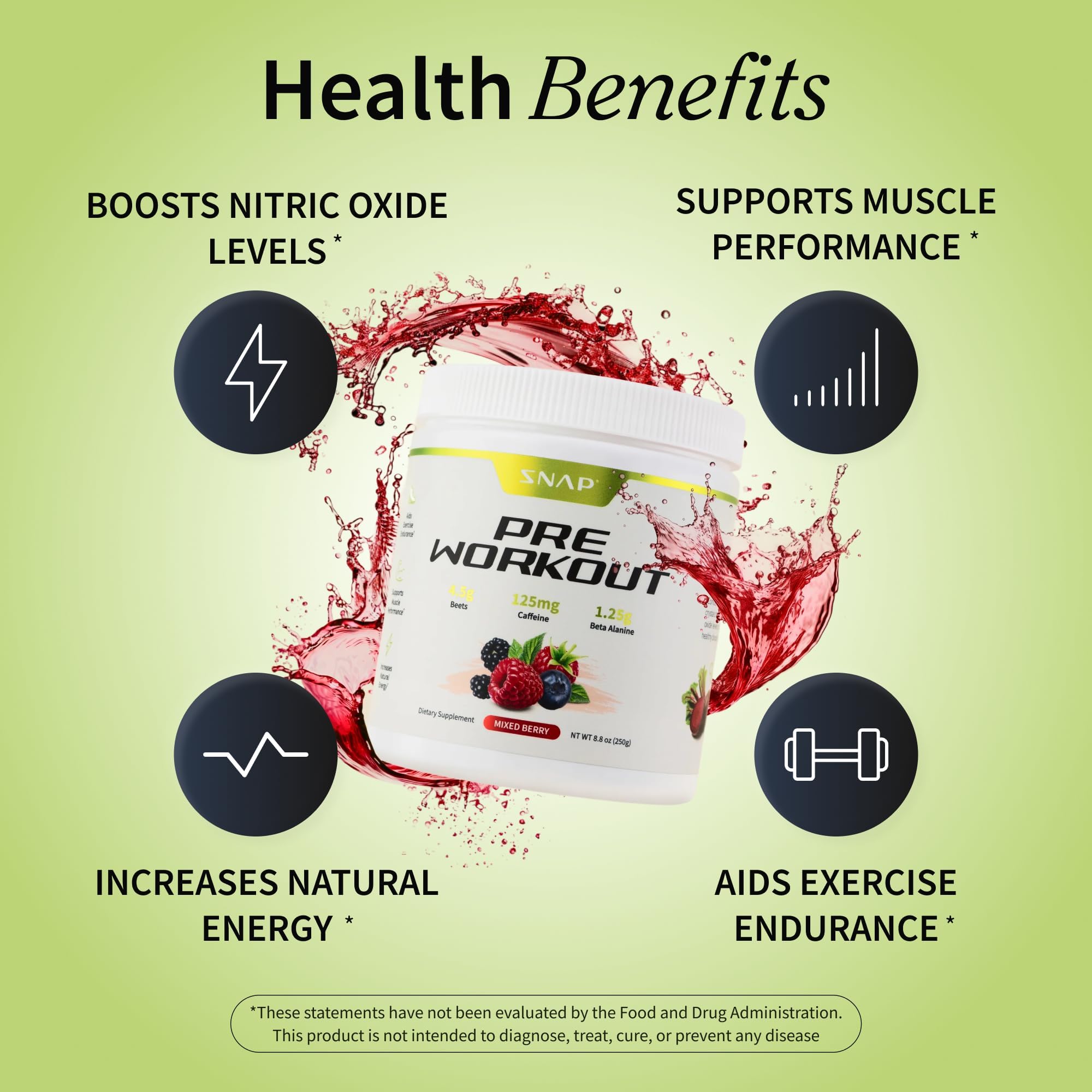 Snap Supplements Pre-Workout GMP-certified label signals quality manufacturing.