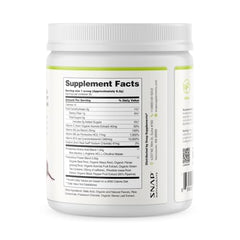 Compact travel tub of Snap Supplements Pre-Workout for on-the-go routines.