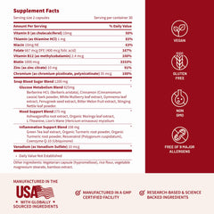 Snap Supplements GMP-certified USA facility seal on packaging.