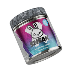 SNEAK Blue Raspberry powder bottle for a zero sugar energy boost