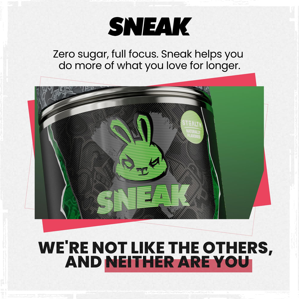 SNEAK Energy ice serve shows refreshing, quick-cooling energy on demand.