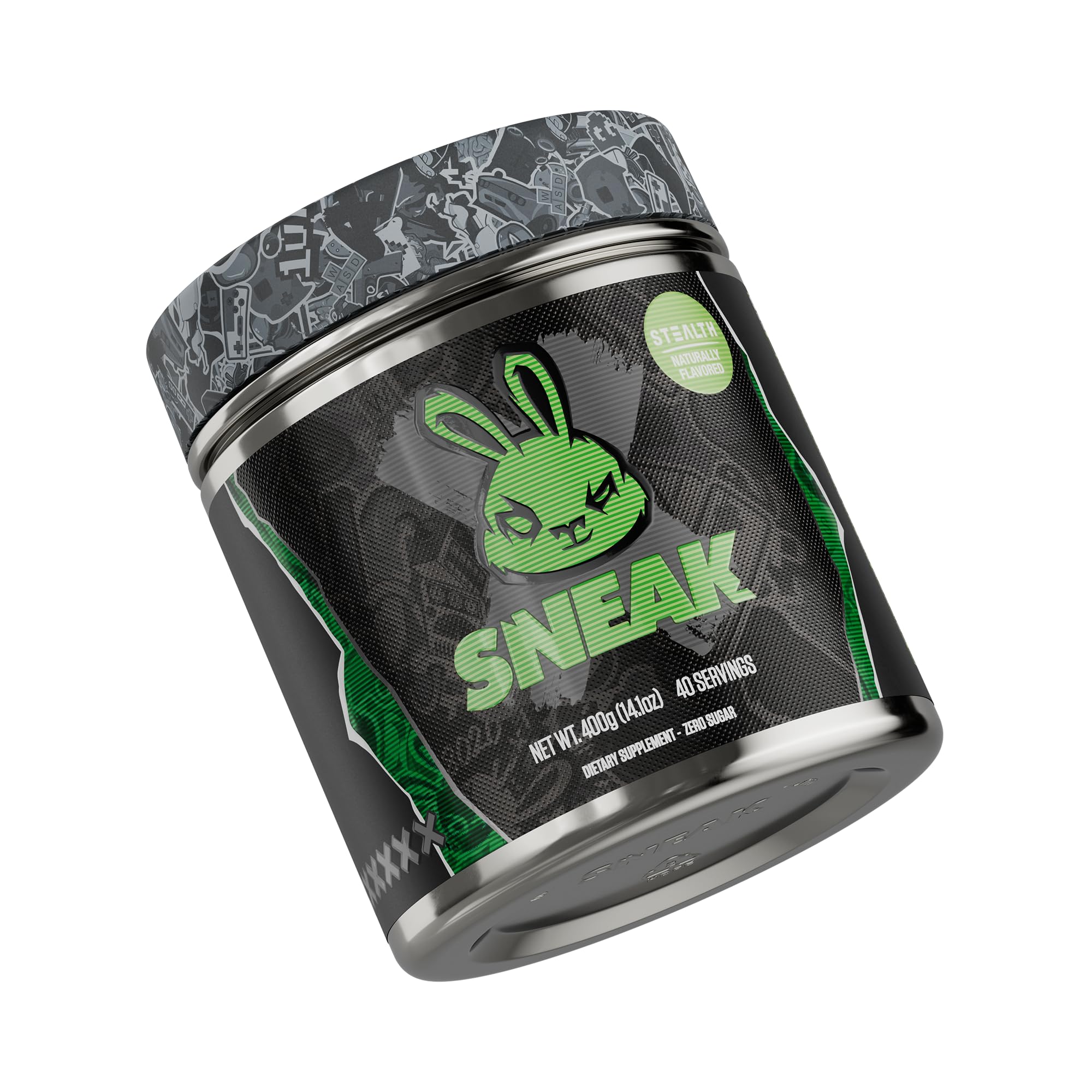 SNEAK Energy Stealth canister ready for a quick, long-lasting focus boost.