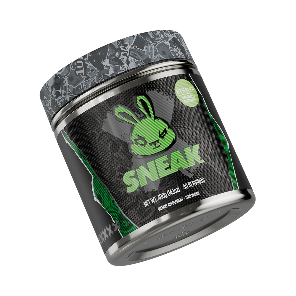SNEAK Energy Stealth canister ready for a quick, long-lasting focus boost.