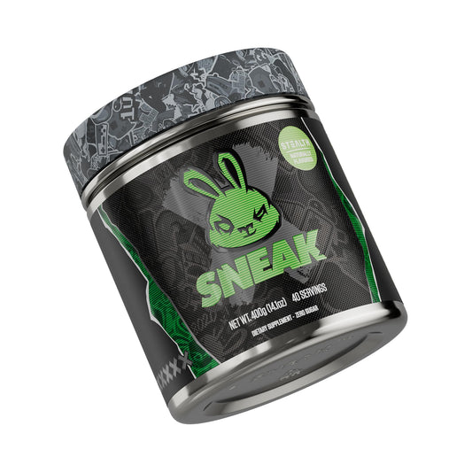 SNEAK Energy Stealth canister ready for a quick, long-lasting focus boost.