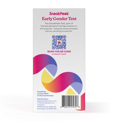 SneakPeek branded packaging highlighting at-home gender testing.