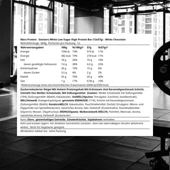Snickers white chocolate bar nutrition panel features 15g protein per serving