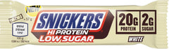 Snickers white chocolate bar serving shot suggests convenient on-the-go snack