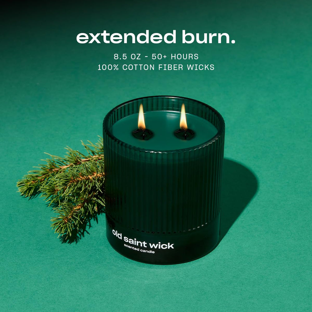 Snif Old Saint Wick burns for 50+ hours for extended holiday fragrance