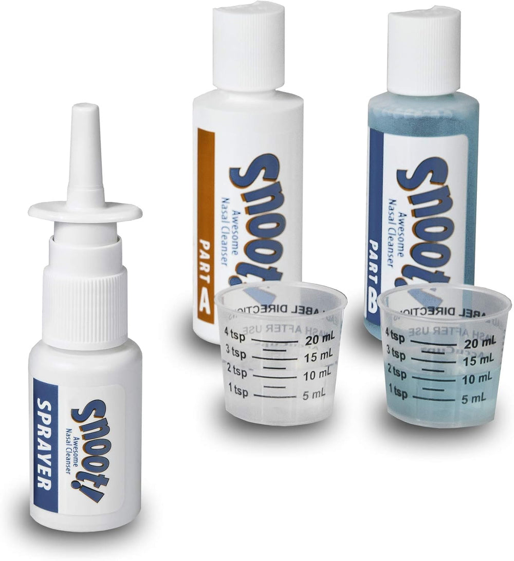 Snoot! extra 20ml sprayers included for extended use.