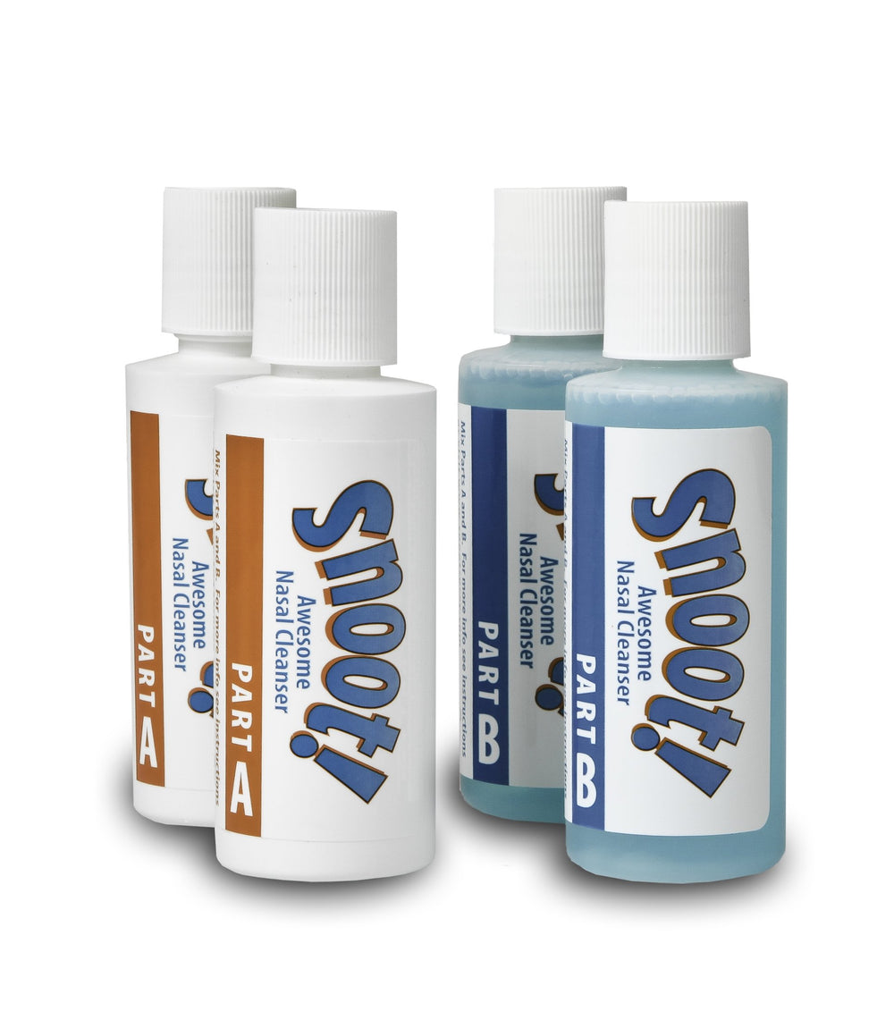 Snoot! nasal cleanser refill kit with four 2-oz bottles supports drug-free nasal cleansing