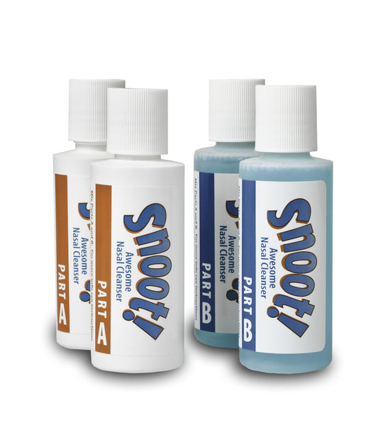 Snoot! nasal cleanser refill kit with four 2-oz bottles supports drug-free nasal cleansing