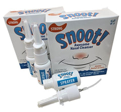 Snoot! strong nasal cleanser bottle for convenient, drug-free care on the go.