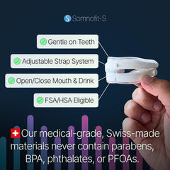 Boil-and-bite setup with Somnofit-S enables easy customization.