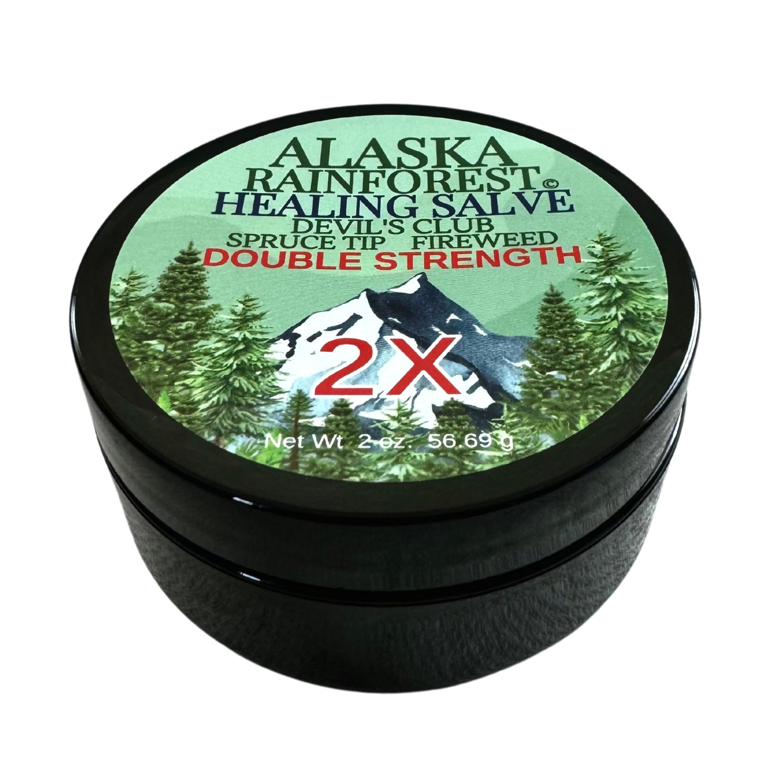 Snowy Summit Alaska Rainforest 2X Salve deeply hydrates dry skin for lasting softness.