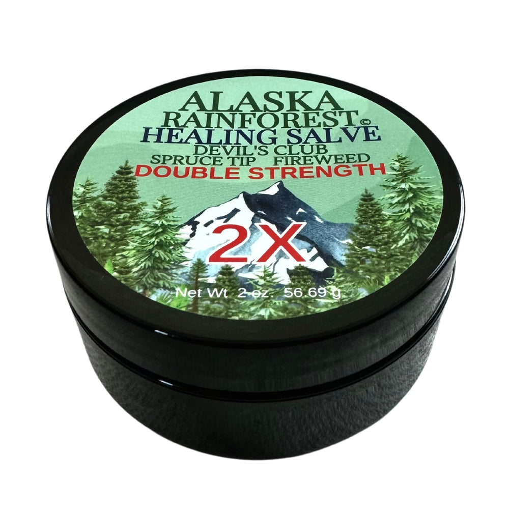 Snowy Summit Alaska Rainforest 2X Salve deeply hydrates dry skin for lasting softness.