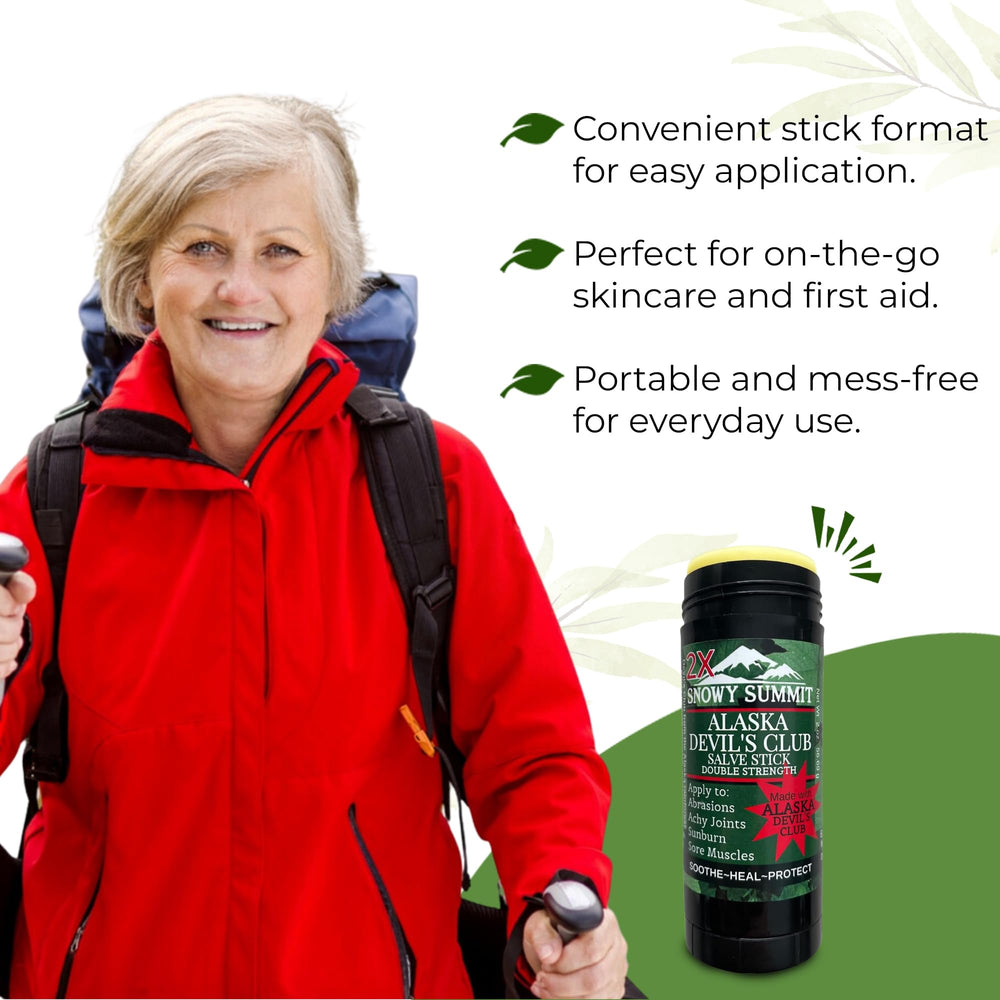 Close-up of Snowy Summit 2X Salve texture showing a rich herbal blend.