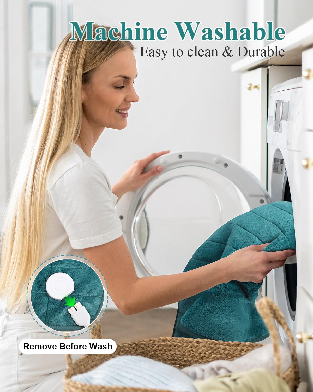 SNUGYOURT machine-washable cover simplifies cleaning after daily use.