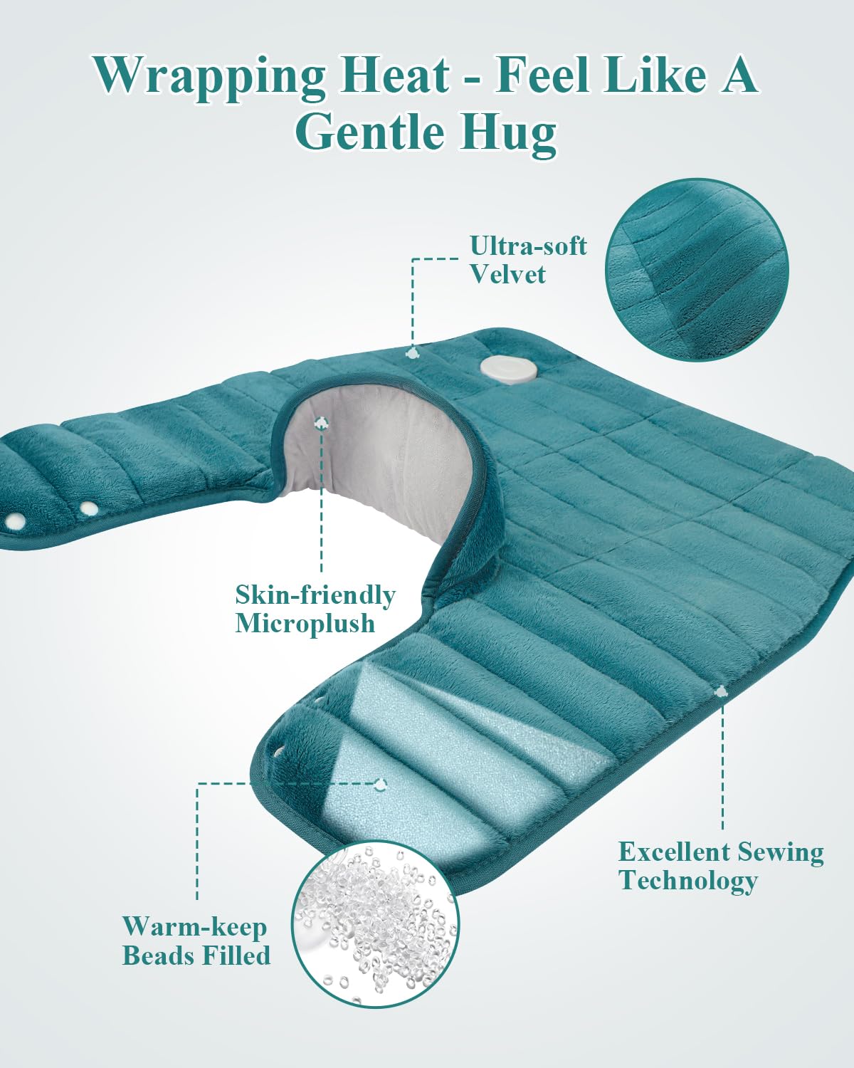 SNUGYOURT flat-edge design enhances fit and heat retention around the shoulders.