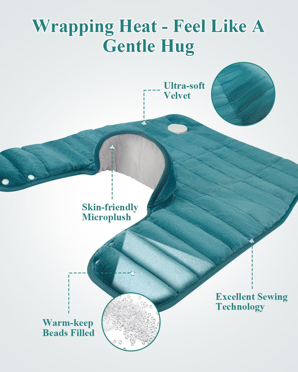 SNUGYOURT flat-edge design enhances fit and heat retention around the shoulders.
