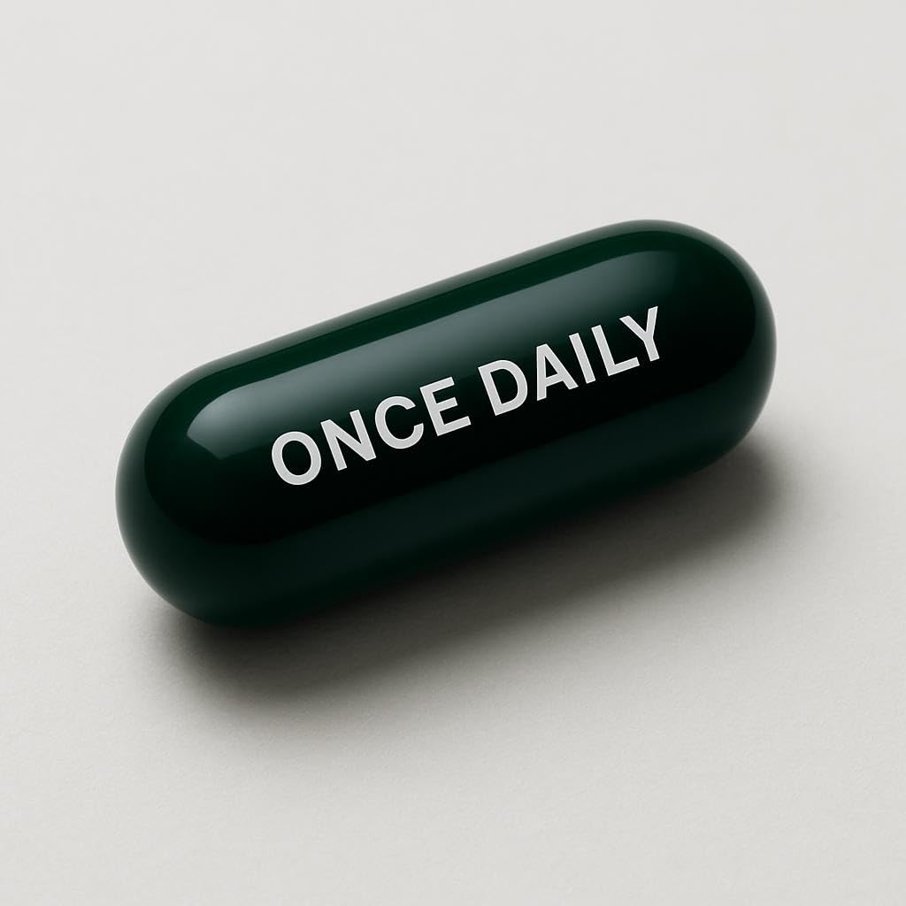 SOB+R capsules poured into hand illustrate convenient daily use.