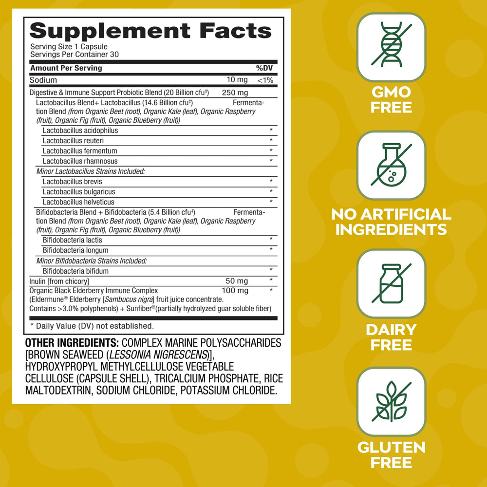 Close-up of unflavored probiotic capsules for easy daily use.