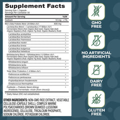 Social Naturals Men's Probiotic capsules closeup for easy daily use