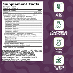 Social Naturals Women's Probiotic capsules in hand showing convenient daily use