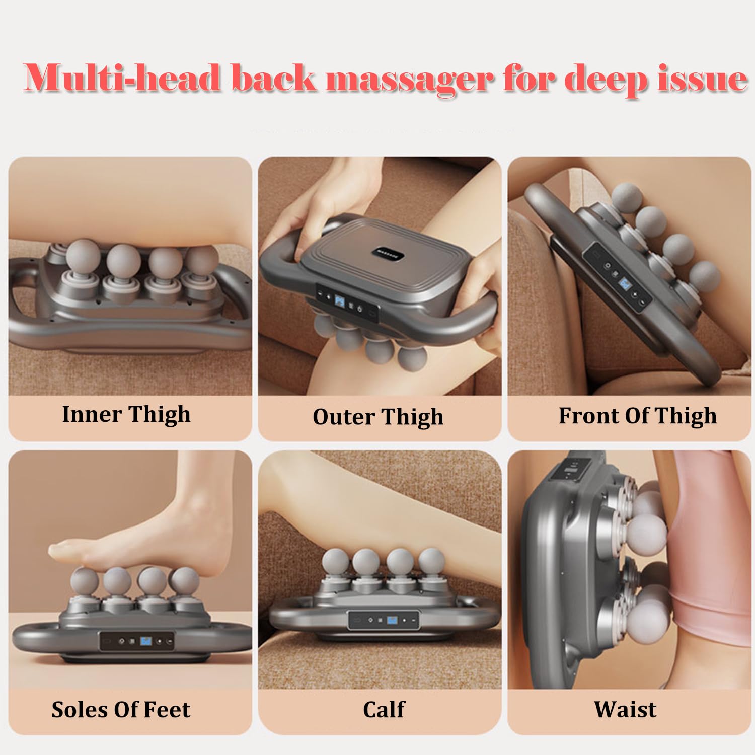 Soffiya back massager portable design fits in a bag for travel.