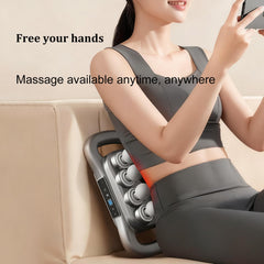 Soffiya back massager 1800 mAh battery for cordless sessions.