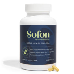 Sofon Nerve Support bottle hero shot for daily comfort potential.