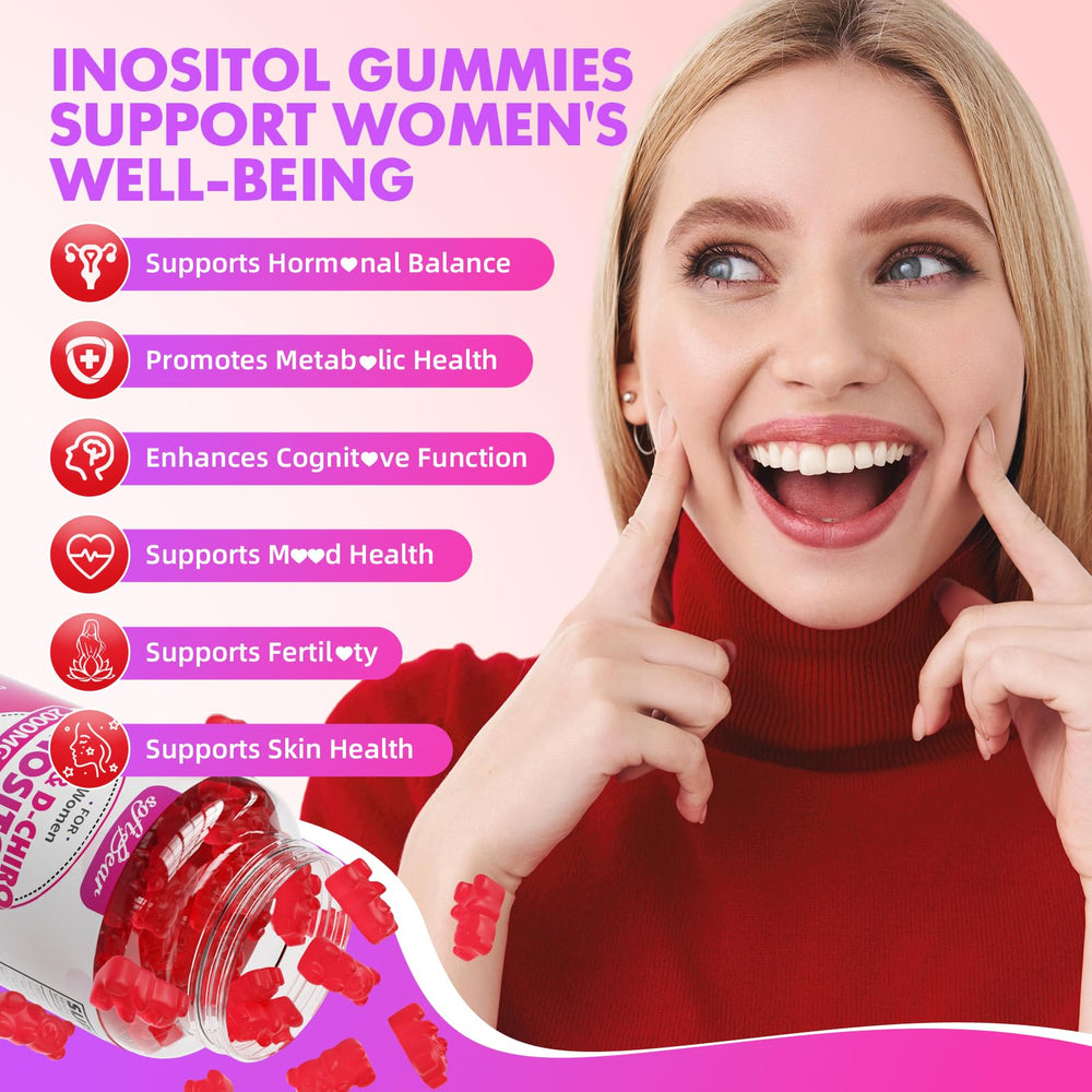 SoftBear Inositol Gummies vegan and sugar-free jar for clean wellness