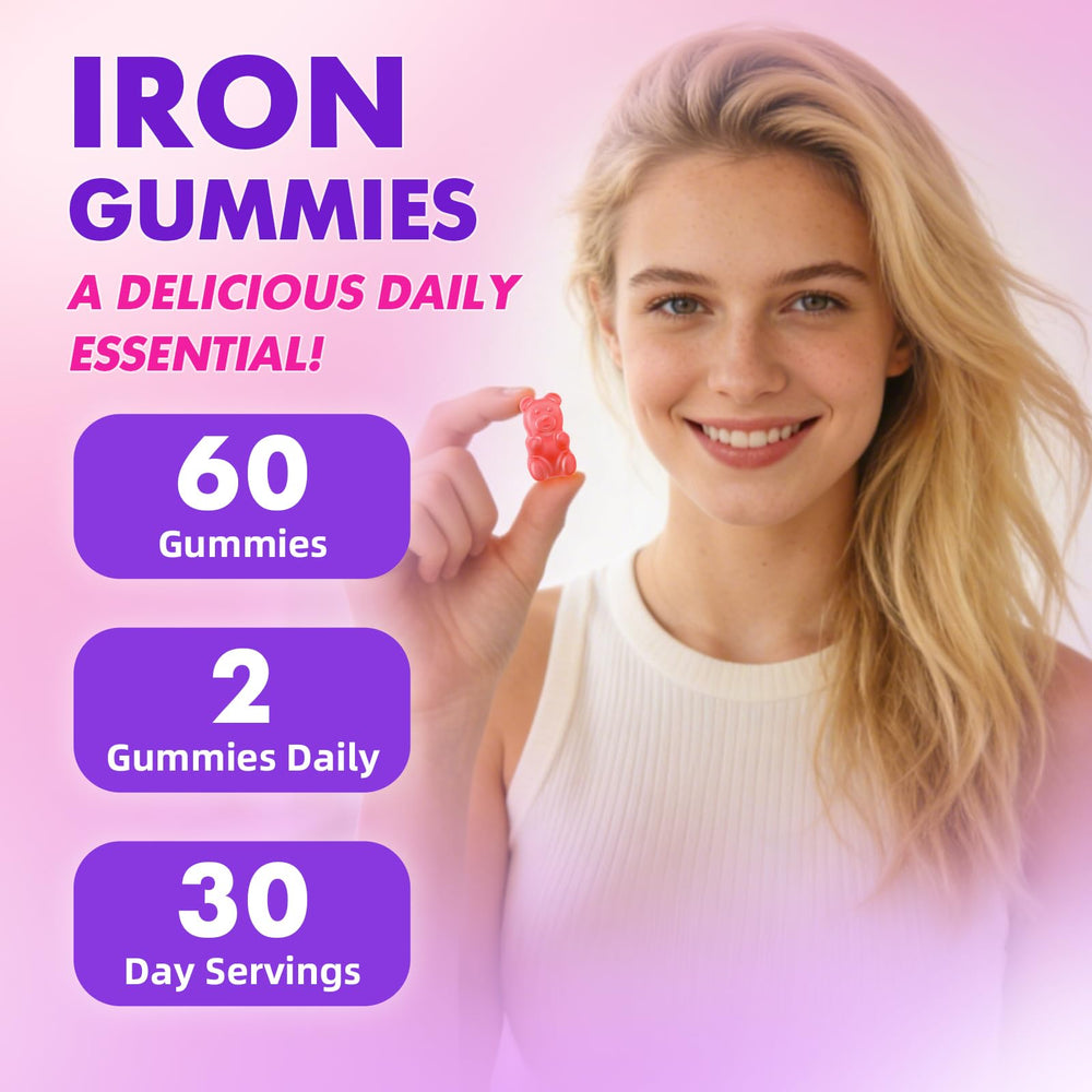 SoftBear iron gummies 120-count bottle ready for a daily ritual.
