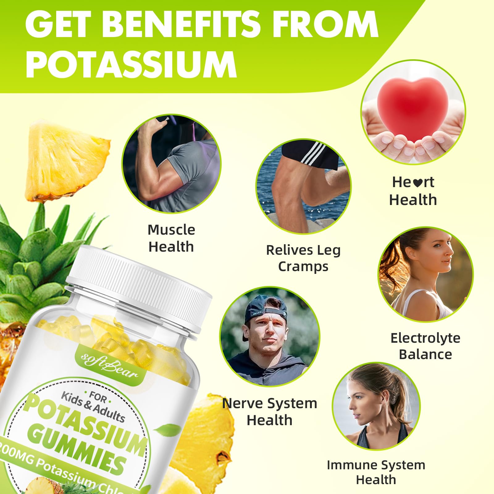 SoftBear pineapple flavor gummies offer a tasty, sugar-free option.