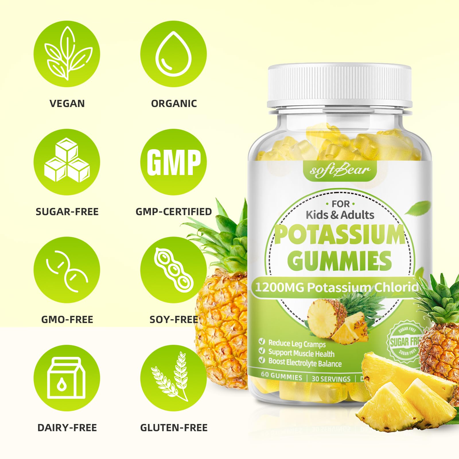 SoftBear sugar-free gummies are easy to chew and swallow.