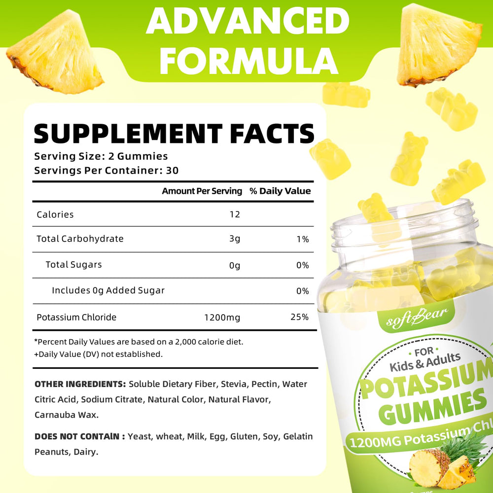 SoftBear gummies two-chews daily for convenient electrolyte support.