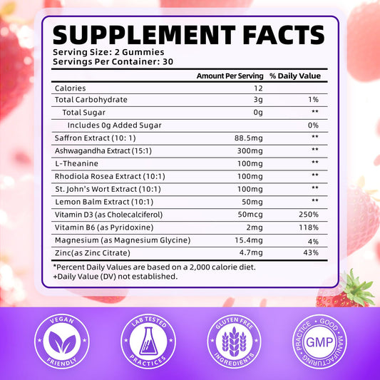 SoftBear Saffron Gummies kids-friendly jar suggesting gentle calm for young minds