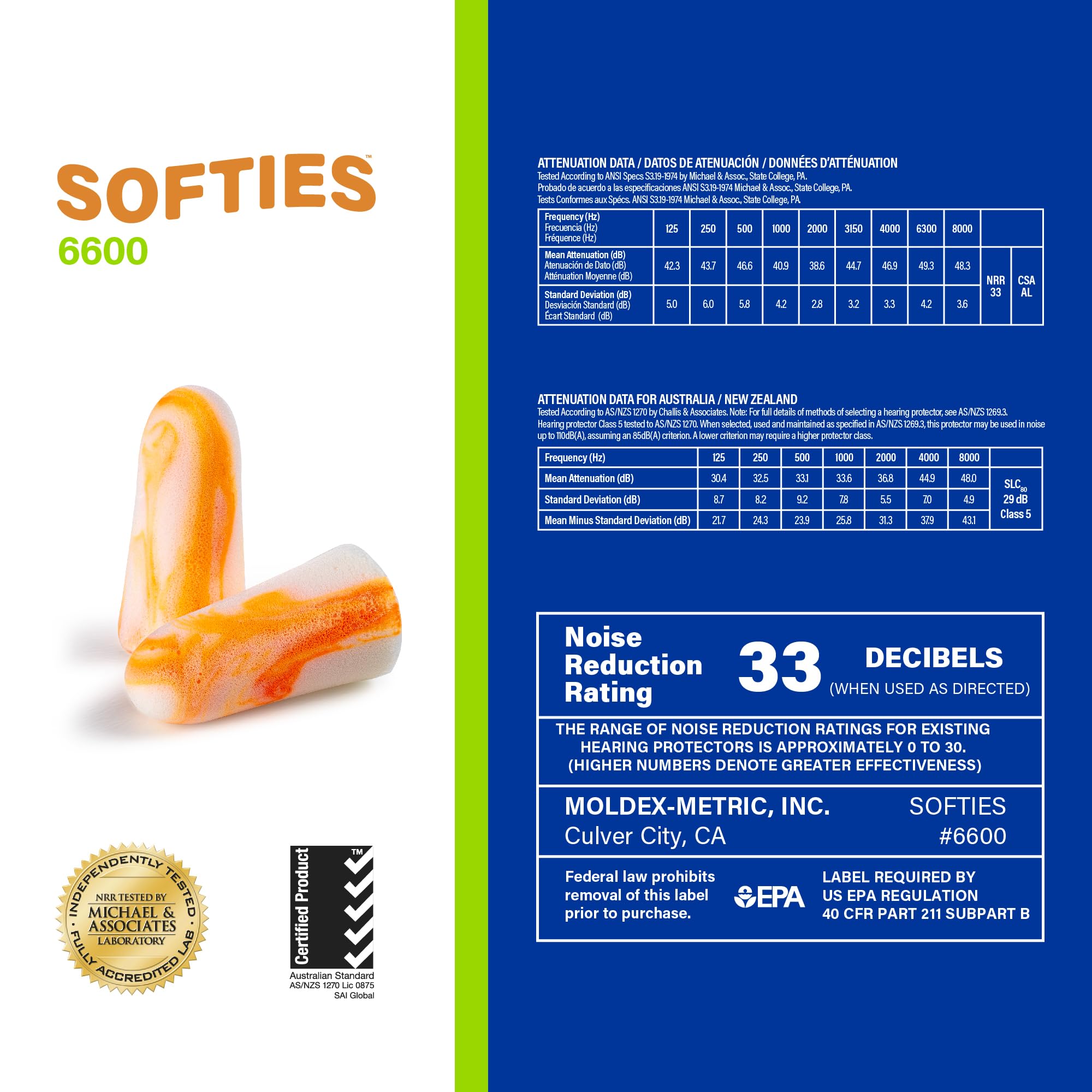 Softies bright orange packaging for quick visibility