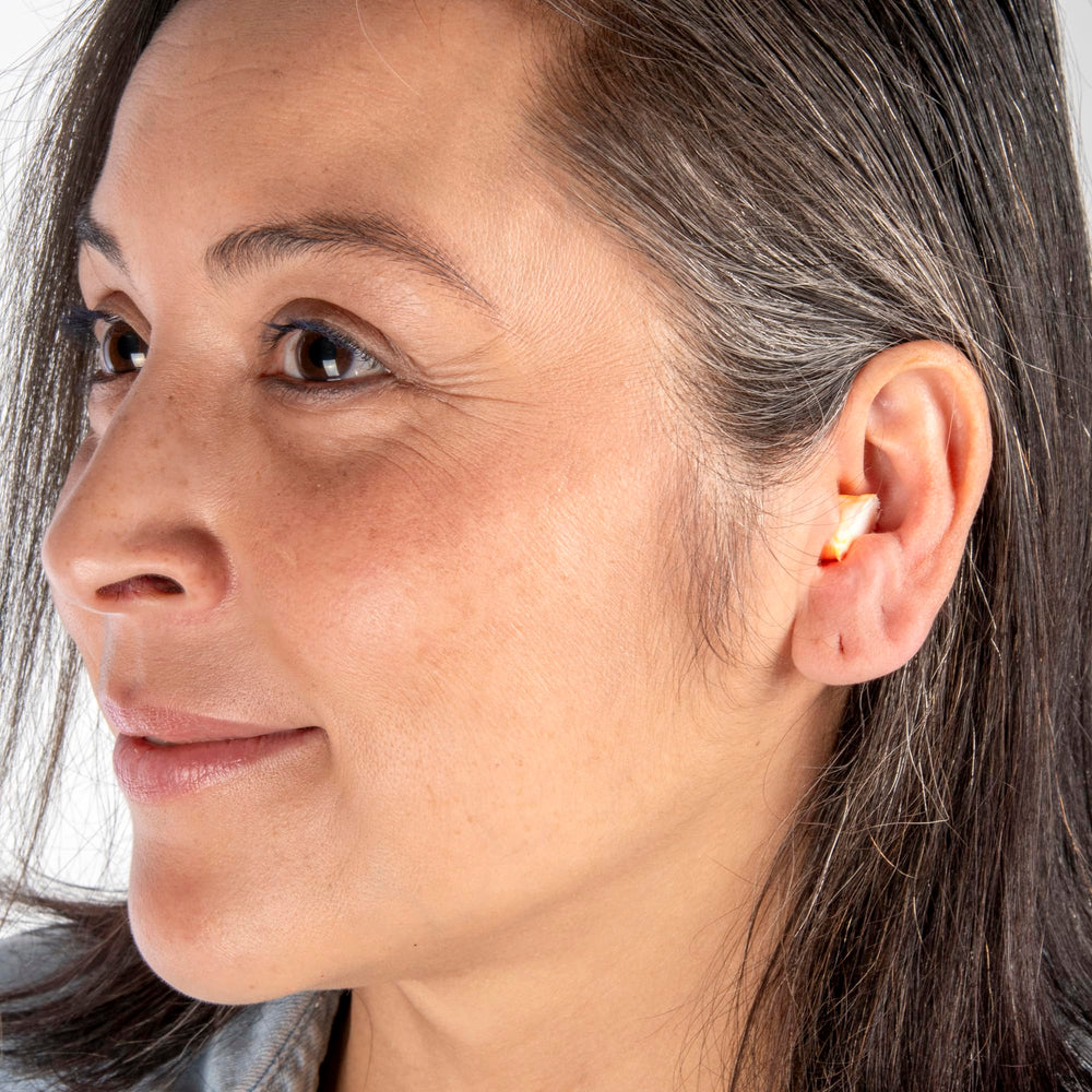Softies Moldex brand streaks and swirls on earplug packaging