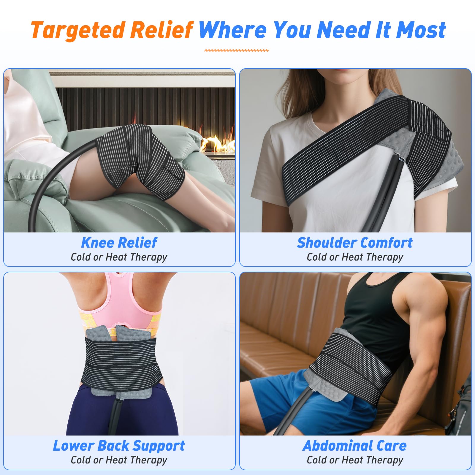 Sohveta Ice Machine 3-strap wrap system secures therapy around joints