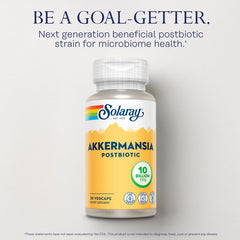 SOLARAY Akkermansia Postbiotic ingredients label with vegan formulation