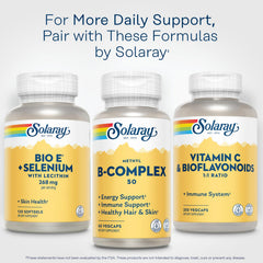 Solaray Bio E bottle with seal communicates trusted daily supplement.
