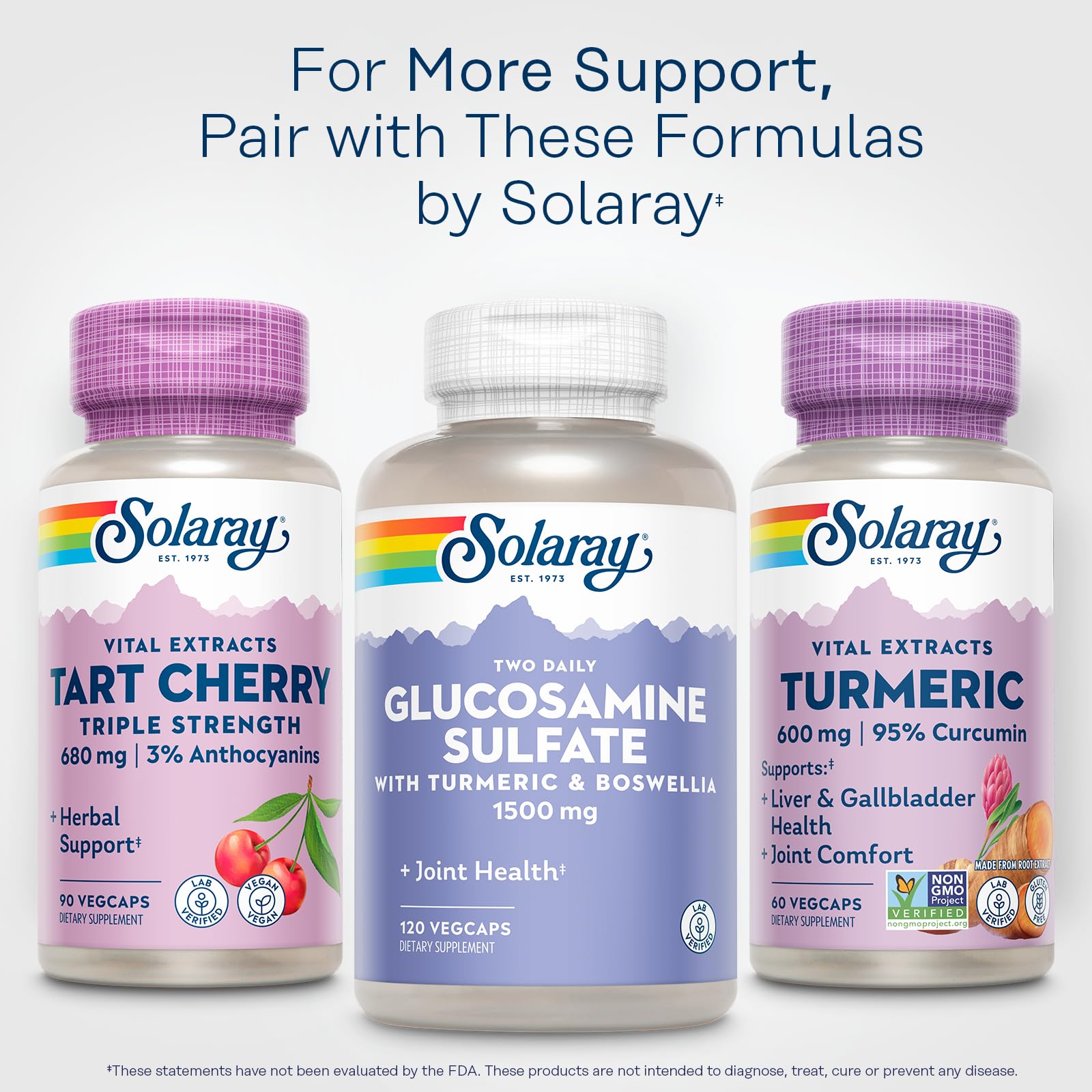 SOLARAY bottle made with post-consumer recycled packaging supports sustainability.