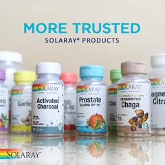 Solaray Cal-Mag lifestyle use shows taking with water as part of daily routine.
