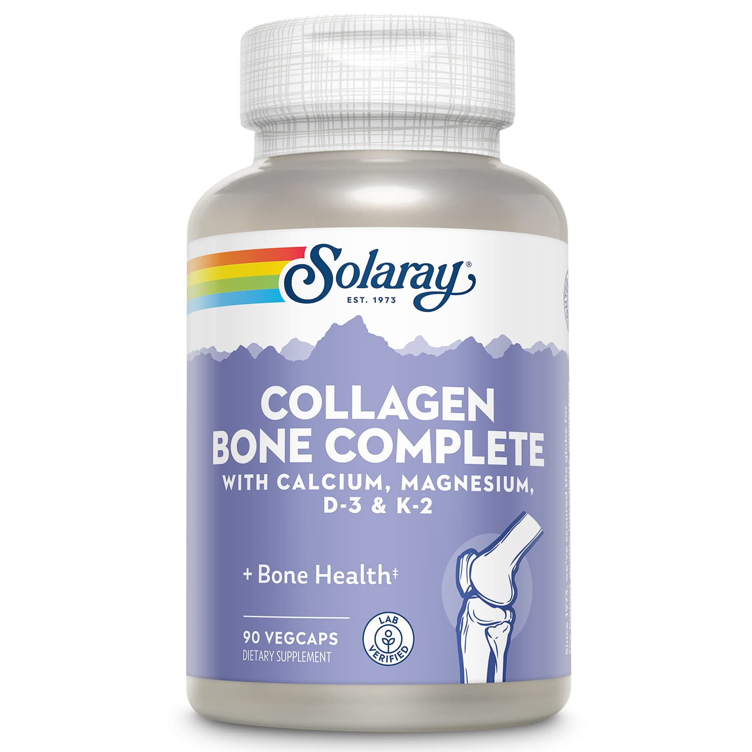 SOLARAY Collagen Bone Complete bottle front for daily bone support.