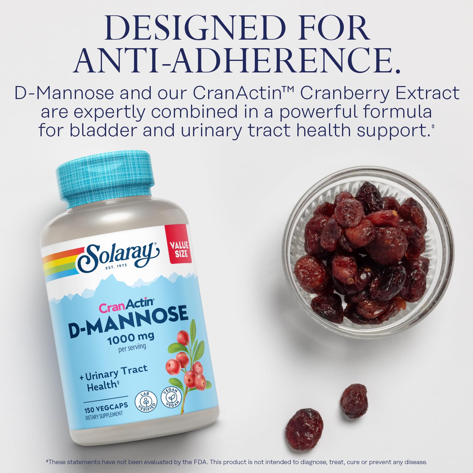 Solaray CranActin cranberry extract label showing standardized potency.