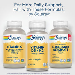 Daily routine with Solaray Vitamin C for immune health and heart support.