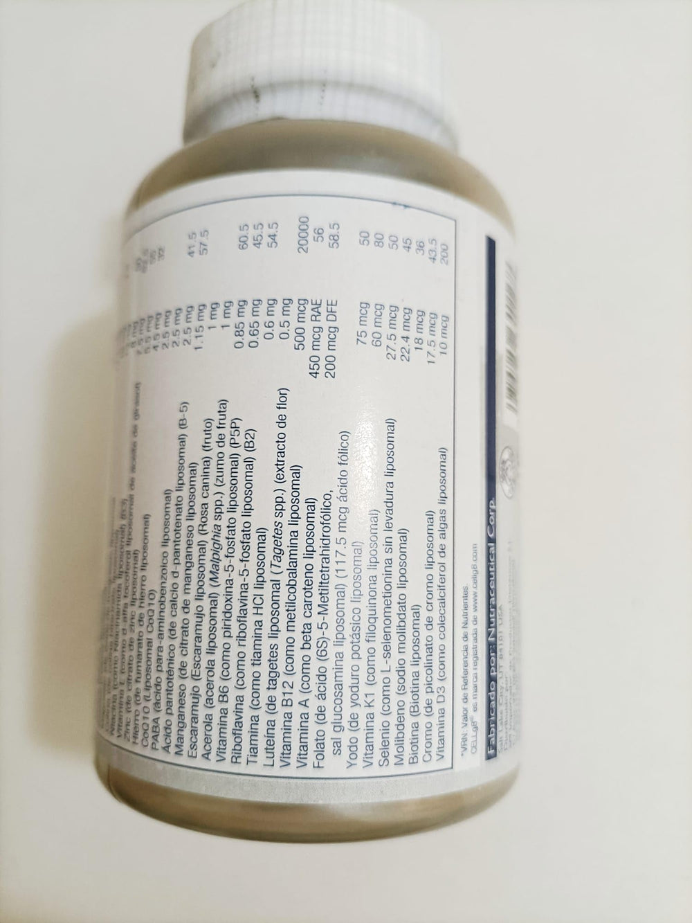 SOLARAY multivitamin being taken with water for daily routine