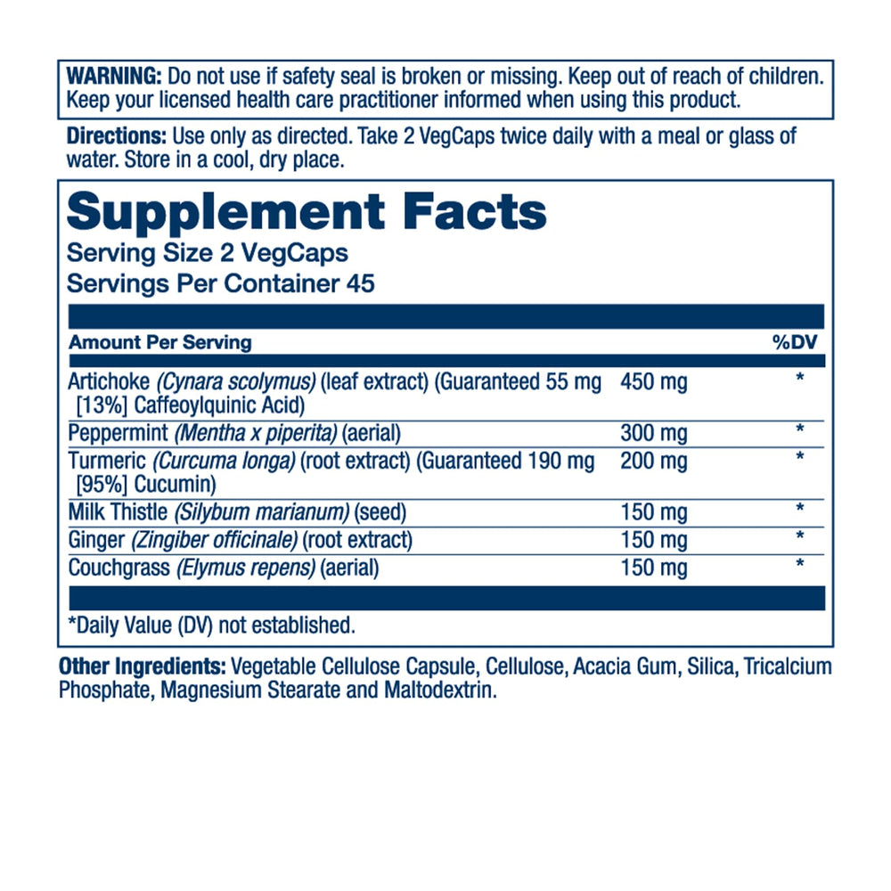 Solaray Gallbladder Support capsules ready for convenient dietary supplementation