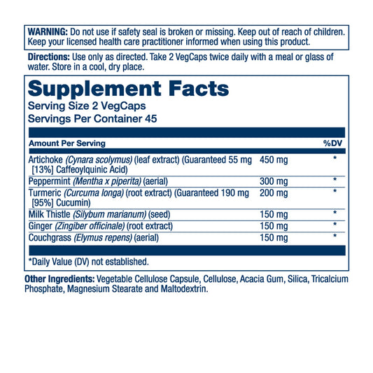 Solaray Gallbladder Support capsules ready for convenient dietary supplementation